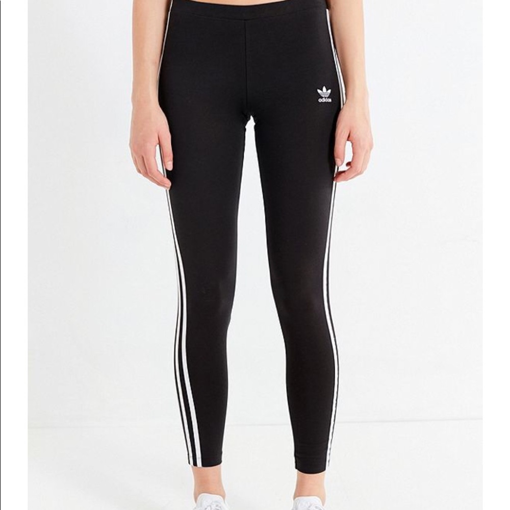 Black Adidas Original 3-Stripes Leggings